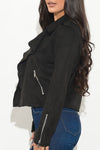 Baily Faux Suede Jacket Black - Fashion Effect Store