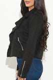 Baily Faux Suede Jacket Black - Fashion Effect Store