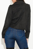 Baily Faux Suede Jacket Black - Fashion Effect Store