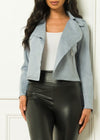 Baily Faux Suede Jacket Blue - Fashion Effect Store