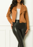 Baily Faux Suede Jacket Camel - Fashion Effect Store