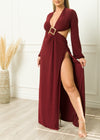 Bella Dress Burgundy - Fashion Effect Store