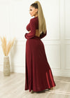 Bella Dress Burgundy - Fashion Effect Store