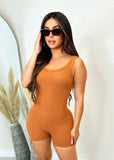 Better Basic Romper Caramel - Fashion Effect Store