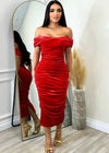 Blair Velvet Dress Red - Fashion Effect Store