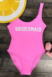 Bridesmaid One Piece Swimsuit Pink - Fashion Effect Store