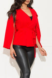 Business Casual Blazer Red - Fashion Effect Store