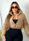 Callie Puffer Jacket Brown - Fashion Effect Store