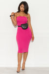 Make It Right Strapless  Dress -Hot Pink - Fashion Effect Store