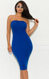 Make It Right Strapless  Dress - Royal Blue - Fashion Effect Store