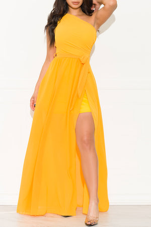 High Hopes Maxi Gown Dress Yellow