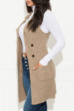 Handle It Cardigan Vest Heather Khaki - Fashion Effect Store