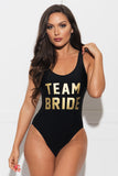 Team Bride One Piece Swimsuit- Black