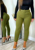 Casual Crush Pants Olive Green - Fashion Effect Store