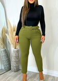Casual Crush Pants Olive Green - Fashion Effect Store