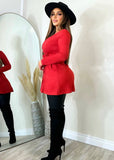 Coming Through Coat Red - Fashion Effect Store