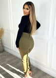 Crushing On You Pants Olive - Fashion Effect Store
