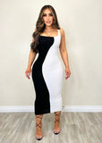 Currently Obsessed Dress White/Black - Fashion Effect Store
