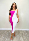 Currently Obsessed Dress White/Pink - Fashion Effect Store