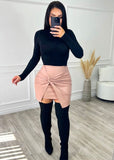 Drop A Line Skirt Mauve - Fashion Effect Store