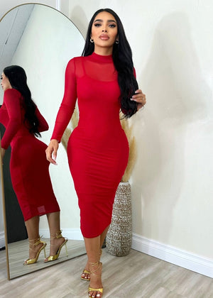 Glamorous Dress Red - Fashion Effect Store