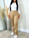 Here For It Cargo Pants Khaki - Fashion Effect Store