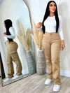 Here For It Cargo Pants Khaki - Fashion Effect Store