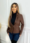 Milena Leather Jacket Brown