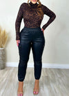 Cool Girl Faux Leather Jogger Black - Fashion Effect Store