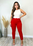 Casual Crush Pants Red