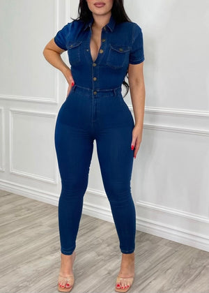 Moenia Denim Jumpsuit - Fashion Effect Store