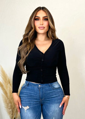 Barely Blouse Black - Fashion Effect Store