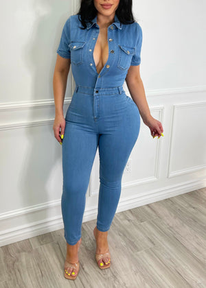 Moenia Denim Jumpsuit - Fashion Effect Store