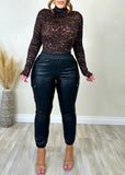 Cool Girl Faux Leather Jogger Black - Fashion Effect Store