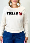 True Love Sequin Sweater Ivory