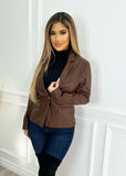 Milena Leather Jacket Brown