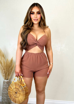 Always Wanted Romper Dark Mauve