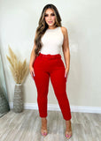 Casual Crush Pants Red
