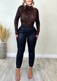 Cool Girl Faux Leather Jogger Black - Fashion Effect Store