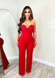 New Attitude Jumpsuit Red - Fashion Effect Store