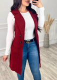 Handle It Cardigan Vest Burgundy - Fashion Effect Store