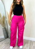 Let's Talk About It Cargo Pants Pink - Fashion Effect Store