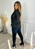 Milena Leather Jacket Black - Fashion Effect Store