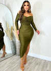 Miranda Dress Olive - Fashion Effect Store