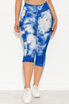 My Motivation Capri Leggings Tie Dye Blue/White - Fashion Effect Store