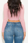 No Promises Cropped Top Pink - Fashion Effect Store
