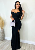 Not Chasing You Maxi Gown Dress Black - Fashion Effect Store
