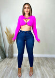 Sweet Temptation Top Hot Pink - Fashion Effect Store