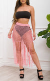 Vacay Mood Skirt Cover Up Coral - Fashion Effect Store