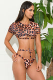 White Rock Paradise Two Piece Swimsuit - Cheetah Print - Fashion Effect Store